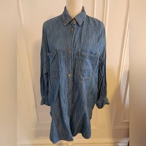 Zara denim oversize shirt